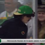 Marc-Andre Fleury pranked his teammates by dressing up as a member of the Minnesota Wild ice crew 😂🌸