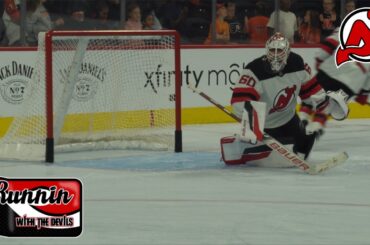 Jeremy Brodeur NJ Devils Warmups 10/3/24 At Flyers