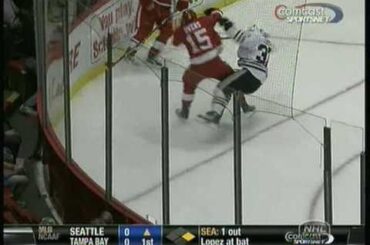 Jordan Owens nails Nick Leddy