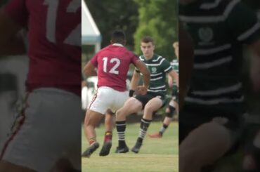 An example of a perfect tackle in rugby