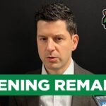 Kyle Davidson speaks before Chicago Blackhawks season opener in Utah | CHGO Blackhawks