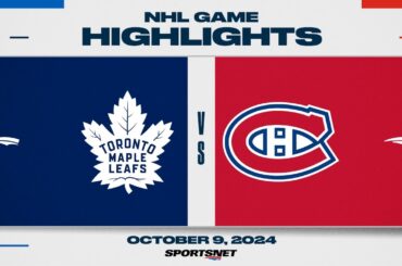 NHL Highlights | Canadiens vs. Maple Leafs - October 9, 2024