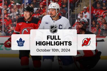Leafs at Devils | October 10, 2024 | NHL Full Game Highlights