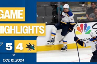 Game Highlights: Blues 5, Sharks 4 (OT)
