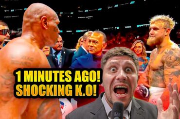 1 MINUTES AGO! K.O! Mike Tyson vs Jake Paul 2024 full match! jake paul vs mike tyson fight! reaction