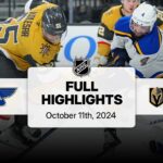 Blues at Golden Knights | October 11, 2024 | NHL Full Game Highlights