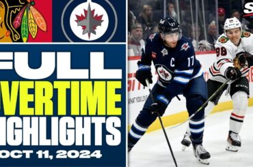 Chicago Blackhawks at Winnipeg Jets  | FULL Overtime Highlights - October 11, 2024