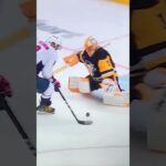 Casey DeSmith stops Alex Ovechkin on a clean breakaway