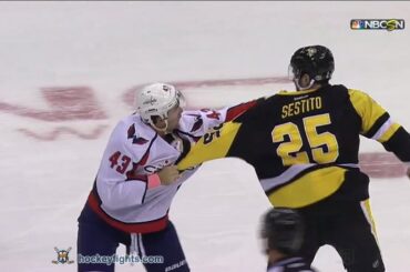 Tom Wilson vs Tom Sestito Oct 13, 2016