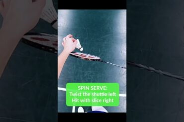 Spin serve in badminton #shorts