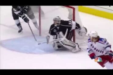 Crazy speed by Hagelin and Voynov scores own net goal @ Rangers