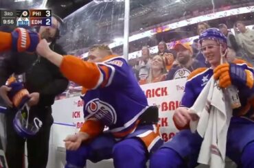Corey Perry fights Joel Farabee - [ Both Broadcasts ]