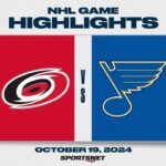 NHL Highlights | Hurricanes vs. Blues - October 19, 2024