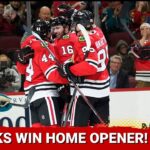 Chicago Blackhawks Win Home Opener 4-2 Over Sharks, + Alec Martinez Placed On IR