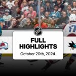Avalanche at Sharks | October 20, 2024 | NHL Full Game Highlights