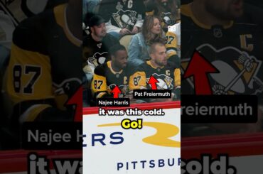 Najee Harris & Pat Freiermuth mic'd up rinkside at a Penguins game 😂