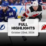 Lightning at Devils | October 22, 2024 | NHL Full Game Highlights