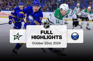 Stars at Sabres | October 22, 2024 | NHL Full Game Highlights