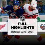 Red Wings at Islanders | October 22, 2024 | NHL Full Game Highlights
