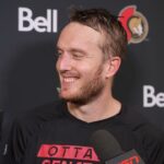 Thomas Chabot, Anton Forsberg, Claude Giroux, Travis Green Postgame Media vs Utah