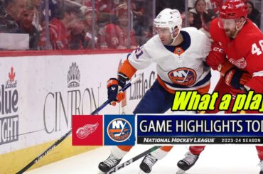 New York Islanders vs Detroit Red Wings Full Highlights | 2024 NHL Season