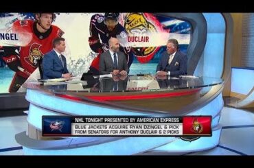 NHL Tonight:  Ryan Dzingel traded tothe Columbus Blue Jackets   Feb 23,  2019