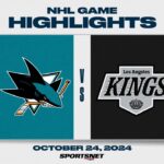 NHL Highlights | Sharks vs. Kings - October 24, 2024