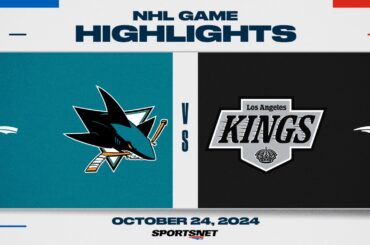 NHL Highlights | Sharks vs. Kings - October 24, 2024