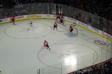 Brian Halonen of the Utica Comets scores vs. the Laval Rocket 10/25/24