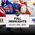 Ducks at Rangers | October 26, 2024 | NHL Full Game Highlights