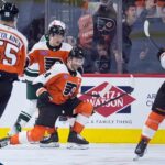 Flyers' Couturier Caps High-Scoring Affair vs. Wild with Hat Trick