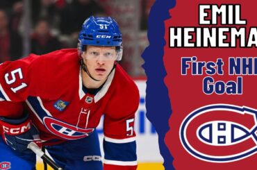 Emil Heineman #51 (Montréal Canadiens) first NHL goal Oct 12, 2024