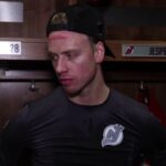 Bratt, Noesen, Keefe talk after practice