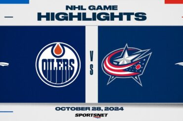 NHL Highlights | Oilers vs. Blue Jackets - October 28, 2024