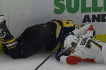 A.J. Greer did not board David Pastrňák