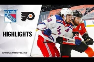 NHL Highlights | Rangers @ Flyers 2/18/21