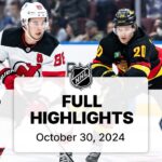 NHL Highlights | Devils vs. Canucks - October 30, 2024