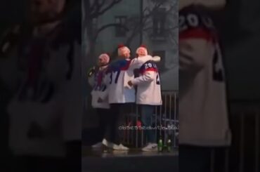 Juraj Slafkovsky celebration