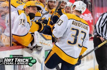 Arvidsson’s Hat Trick helps lift Predators over Red Wings