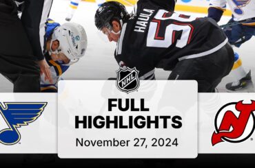 NHL Highlights | Blues vs. Devils | November 27, 2024