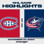 NHL Highlights | Canadiens vs. Blue Jackets - November 27, 2024