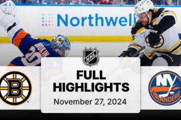 NHL Highlights | Bruins vs. Islanders | November 27, 2024