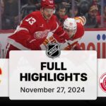 NHL Highlights | Flames vs. Red Wings | November 27, 2024