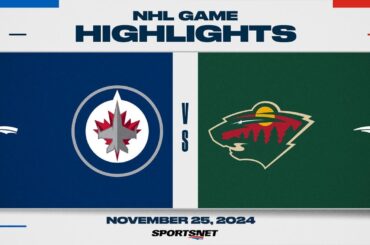 NHL Highlights | Jets vs. Wild - November 25, 2024