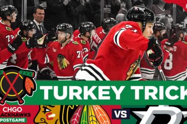 Chicago Blackhawks DESTROY Dallas Stars, Taylor Hall HAT TRICK! | CHGO Blackhawks POSTGAME Podcast
