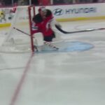 Andrei Svechnikov scores a goal against the New Jersey Devils
