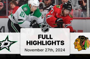 NHL Highlights | Stars vs. Blackhawks | November 27, 2024