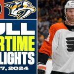 Philadelphia Flyers at Nashville Predators | FULL Overtime Highlights - November 27, 2024