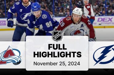 NHL Highlights | Avalanche vs. Lightning | November 25, 2024
