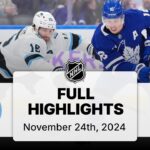 NHL Highlights | Utah Hockey Club vs. Maple Leafs | November 24, 2024